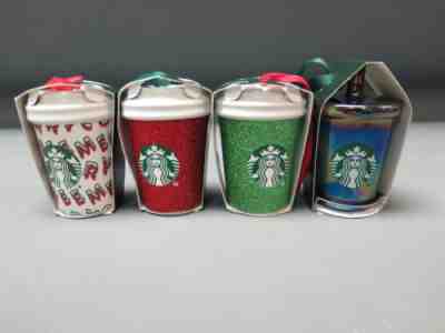 2019 Starbucks Winter Holiday Set of (4) Ceramic Cup Ornaments NWT - Sold on eBay Dec, 7th 2019 for $59.99