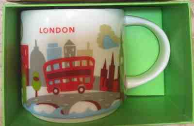 Starbucks London Mug YAH Tower Bridge Thames Big Ben You Are Here England *RARE - Sold on eBay Dec, 7th 2019 for $39.99