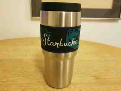 Starbucks 18-8 Stainless Steel Tumbler With Blue Green Sleeve, 16 oz. Nice! - Sold on eBay Dec, 7th 2019 for $24.99
