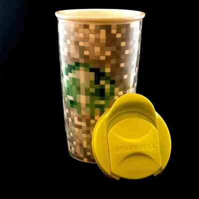 Starbucks Tall Ceramic Double Wall 12 oz Tumbler w Lid DISCONTINUED Rodarte 2012 - Sold on eBay Dec, 7th 2019 for $22.49