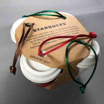 NEW STARBUCKS Set Pack of 4 Different Ornaments Holiday 2011 Christmas 11015326 - Sold on eBay Dec, 7th 2019 for $16.96
