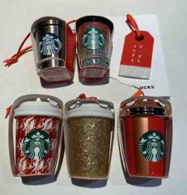 Starbucks 2018 Holiday Ornament LOT of 6 Free Ship - Sold on eBay Dec, 7th 2019 for $39.95