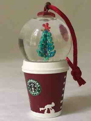 Starbucks 2006 Holiday Snow Globe Ornament Red To Go Cup Christmas Tree Coffee - Sold on eBay Dec, 7th 2019 for $31.49