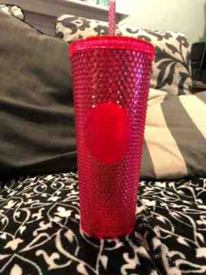 Starbucks Venti Iridescent Neon Pink Stud Studded Tumbler Cups 2019 Holiday Xmas - Sold on eBay Dec, 7th 2019 for $29.99