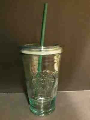 ???? Starbucks NEW 16oz. Recycled Green Glass Tumbler Cold Cup Mug ???? - Sold on eBay Dec, 7th 2019 for $25.00
