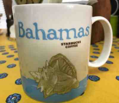 Bahamas Starbucks Coffee Beach Conch Shell Ceramic Mug 2015 - Sold on eBay Dec, 9th 2019 for $20.00