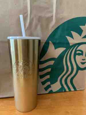 Gold Starbucks Holiday 2019 Tumbler - Sold on eBay Dec, 9th 2019 for $17.00