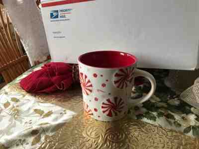 Starbucks Peppermint Candy Cane Swirls Coffee Mug Cup Red & White 16 OZ 2007~FS - Sold on eBay Dec, 9th 2019 for $24.99