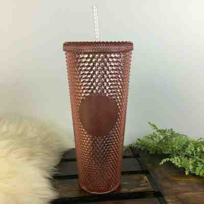 NEW Starbucks Pink Rose Gold Studded Spike Tumbler 2019 Iridescent Holographic  - Sold on eBay Dec, 9th 2019 for $59.99
