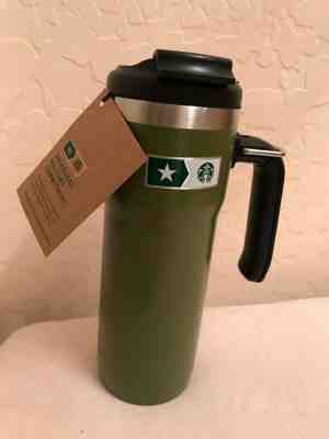 Rare 2019 Starbucks Stanley Military Stainless Steel Leakproof Green Travel Mug 