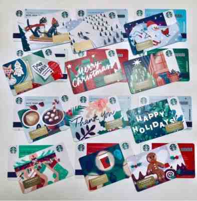 12 Starbucks Mag Stripe 2019 Print Marker CHRISTMAS ???? HOLIDAY GIFT CARDS Set - Sold on eBay Dec, 9th 2019 for $18.95