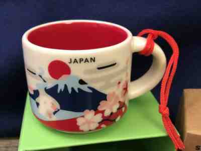 Starbucks Ornament JAPAN You Are Here Collection Demitasse Mug Cup 2oz Mt. Fuji - Sold on eBay Dec, 9th 2019 for $22.00