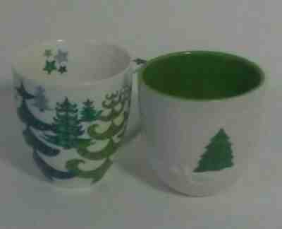 Starbucks 2006 Holiday Christmas Tree Coffee Mug Set of Two Cups - Sold on eBay Dec, 9th 2019 for $24.00