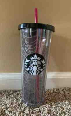 Starbucks Halloween Tumbler 2019 Glitter Spiderweb Cup Limited Edition Fall - Sold on eBay Dec, 8th 2019 for $40.99