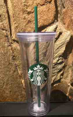 NWT Starbucks Venti Clear Double Wall Acrylic Cold Cup Tumbler 24 oz, FREE SHIP - Sold on eBay Dec, 8th 2019 for $24.95