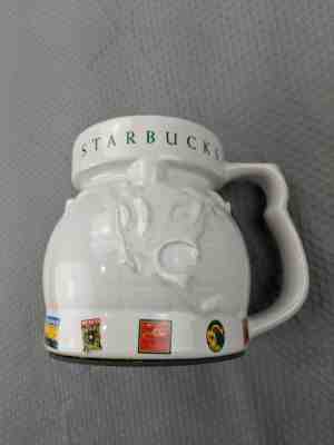 Starbucks Globe Coffee of the World Mug Large Base Non Slip Cup 20oz Embossed  - Sold on eBay Dec, 8th 2019 for $17.99