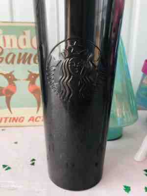 NEW STARBUCKS COLD CUP SILVER/BLACK GLITTER STAINLESS STEEL TUMBLER 24 fl oz - Sold on eBay Dec, 8th 2019 for $22.00