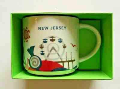 Starbucks YOU ARE HERE New Jersey 14 oz Ceramic Coffee Mug Complete with Box - Sold on eBay Dec, 8th 2019 for $21.99