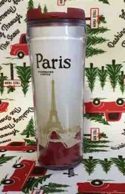 Starbucks PARIS Global Icon Plastic Travel Tumbler Coffee Mug Cup 12oz - Sold on eBay Dec, 8th 2019 for $15.99
