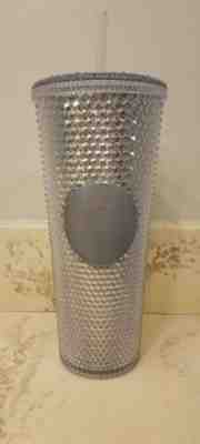 Starbucks 2019 Bling Platinum Iridescent Studded Tumbler 24oz Holiday IN HAND - Sold on eBay Dec, 8th 2019 for $36.50