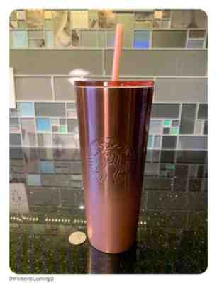 ?? ? Holiday Starbucks 2019 Venti Rose Gold New Years Cold Cup Tumbler ???? - Sold on eBay Dec, 8th 2019 for $34.99