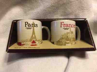 New! Global Icon 2016 Starbucks France Paris Coffee Set Of 2 Demitasse Mugs Cups - Sold on eBay Dec, 8th 2019 for $18.50