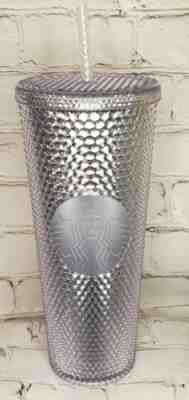 Starbucks Christmas 2019 Silver Platinum Studded Tumbler 24oz  Double walled NWT - Sold on eBay Dec, 8th 2019 for $19.99