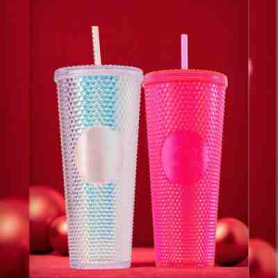Starbucks IRIDESCENT COLD CUP – NEON PINK (24 OZ)   - Sold on eBay Dec, 8th 2019 for $55.00