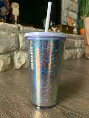 2019 Starbucks Winter Holiday 16 oz. Iridescent Sparkle Cold Cup Tumbler - Sold on eBay Dec, 8th 2019 for $21.50