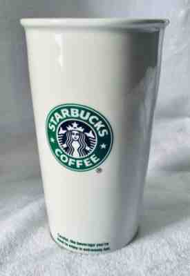 STARBUCKS 2009 12oz Coffee Mug Cup White Ceramic Travel Tall Tumbler Only NO LID - Sold on eBay Dec, 8th 2019 for $18.00
