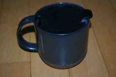 2016 Starbucks Ceramic Travel Mug Gray Black Cork Bottom with Lid 12 oz  - Sold on eBay Dec, 10th 2019 for $24.99