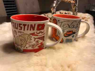 Starbucks Been There Series Texas and Austin Set of TWO 14 oz Coffee Mug 2018 - Sold on eBay Dec, 10th 2019 for $24.99