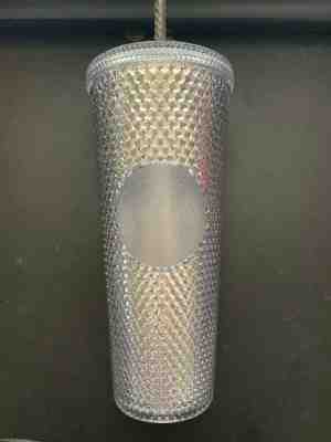 Starbucks 2019 BLING PLATINUM Studded Tumbler Venti 24oz Holiday - Sold on eBay Dec, 10th 2019 for $26.00