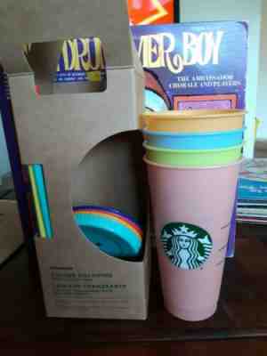 Starbucks Reusable COLOR CHANGING Cold Cup Collection Pack Of 4 - Sold on eBay Dec, 10th 2019 for $51.00