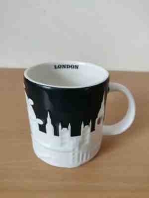 Starbucks London Relief Collector Series Black & White Coffee Mug Cup 2011 - Sold on eBay Dec, 10th 2019 for $39.99