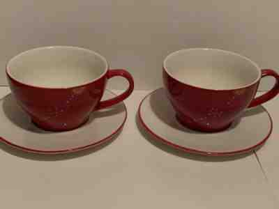 Starbucks 2006 Holiday Red Star Cup Tea Cup Saucer Coffee Mug Pair Set of 2  - Sold on eBay Dec, 10th 2019 for $19.99