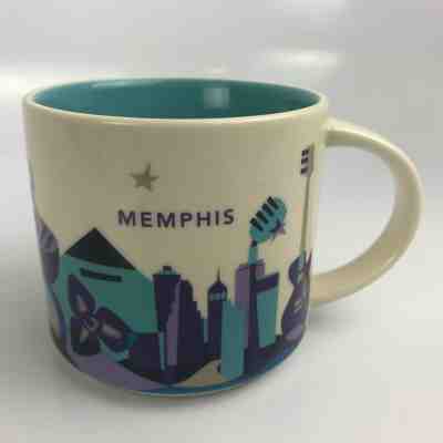 Starbucks Memphis You Are Here Collection Coffee Tee Mug Cup 14 oz  - Sold on eBay Dec, 10th 2019 for $26.95