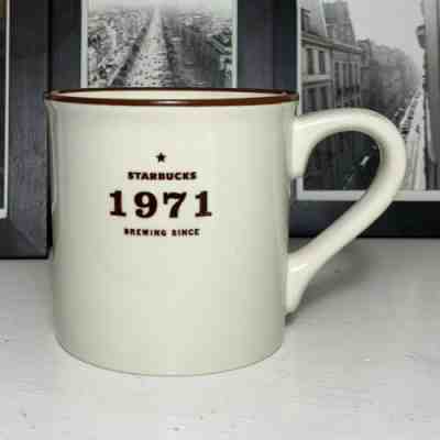 STARBUCKS 2010 Brewing Since 1971 Coffee Mug Tall Inside - Star - Made In Japan - Sold on eBay Dec, 10th 2019 for $16.16