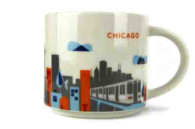 Starbucks City Coffee Mug Cup YAH 14oz Chicago Ceramic You Are Here Collection - Sold on eBay Dec, 10th 2019 for $22.99