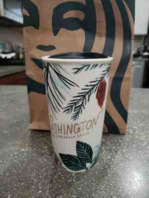 Starbucks  Washington the Evergreen State Double Wall Traveler Ceramic Tumbler - Sold on eBay Dec, 10th 2019 for $23.00