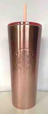 Starbucks 2019 Tumbler Christmas Pink Ombre Metal Venti 24oz Coffee Cup NEW - Sold on eBay Dec, 10th 2019 for $49.99