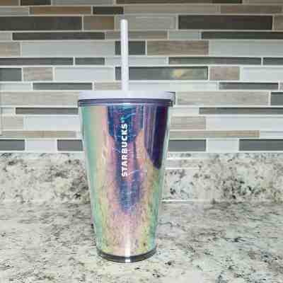 Starbuck Tumbler Unicorn Iridescent Lavender 2019 Holiday Winter Cold Cup 16oz - Sold on eBay Dec, 10th 2019 for $37.98