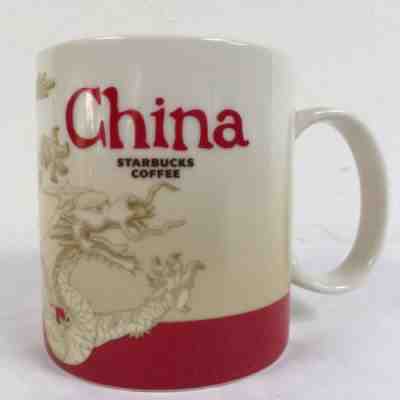 2013 Starbucks China Global Icon Collectors Series Coffee Mug Red Cream Dragon  - Sold on eBay Dec, 10th 2019 for $23.99
