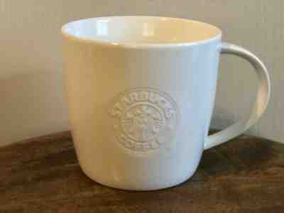 Starbucks Mug White Bone China Embossed 2009 - Excellent Used Condition! - Sold on eBay Dec, 10th 2019 for $15.00