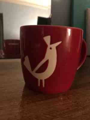 STARBUCKS Coffee 2011 Christmas Mug 14 oz. Red White Partridge Bird  - Sold on eBay Dec, 10th 2019 for $16.99