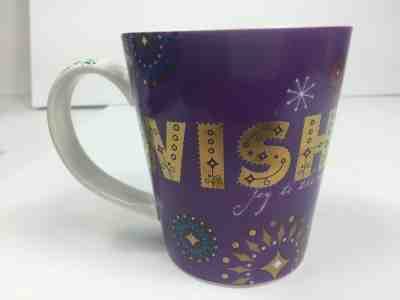 Starbucks 2006 Holiday Christmas Mug Purple Gold WISH Joy to the World 14 oz - Sold on eBay Dec, 10th 2019 for $19.99