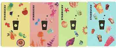 CS1302 2013 China Starbucks coffee Summer MSR cards 4pcs with 4 different sheath - Sold on eBay Dec, 10th 2019 for $79.99