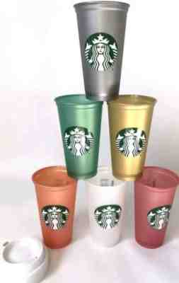 2018 Starbucks Limited Christmas Irridescent Reusable Hot/Cold Cup 16 oz - 6 Pk - Sold on eBay Dec, 10th 2019 for $19.00