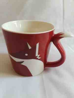 Starbucks Coffee 2012 New Bone China FOX MUG Red & White 8 oz Tail Handle - Sold on eBay Dec, 9th 2019 for $17.77