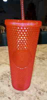 NEW STARBUCKS 2019 Neon Pink Studded Cold Cup Tumbler Christmas HOLIDAY In Hand - Sold on eBay Dec, 9th 2019 for $29.99